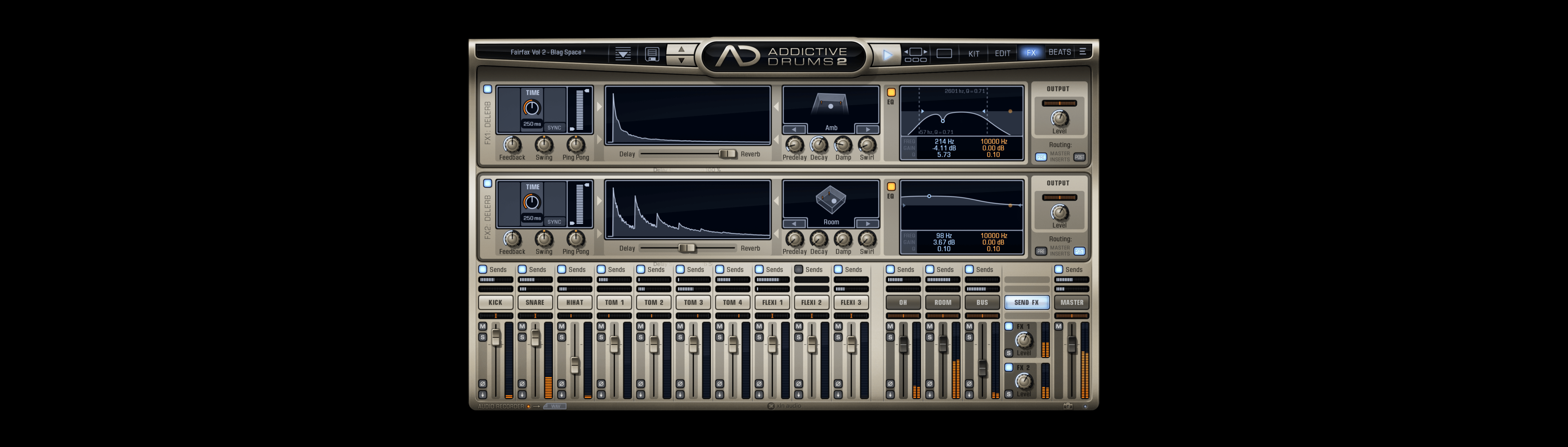 Addictive Drums 2 FX View